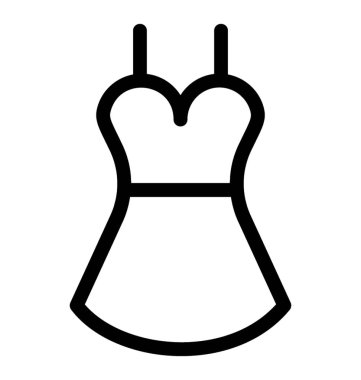 kadın elbise vektör simgesi