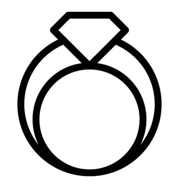 Yüzük vektör simgesi