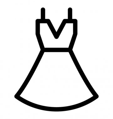 Parti elbise vektör simgesi