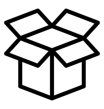 Kutusu vektör simgesi