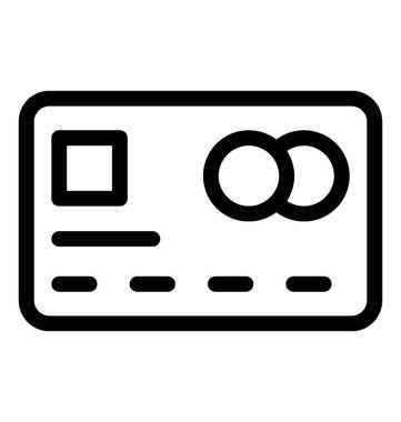 Kredi kartı vektör simgesi