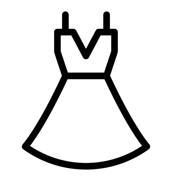 Festa vestido vetor ícone — Vetor de Stock