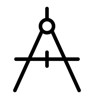 pusula çizgi vektör simgesi