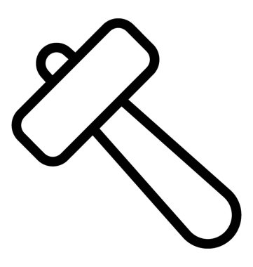 Çekiç satırı vektör simgesi