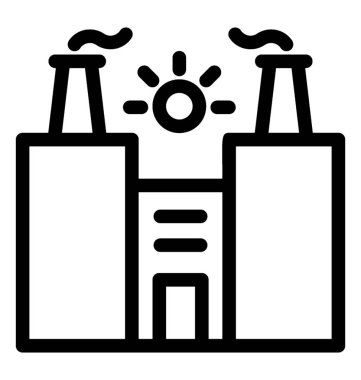 Sanayi satırı vektör simgesi