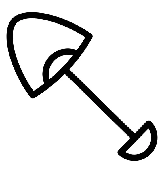 Shovel Line Vector Icon — Stock Vector
