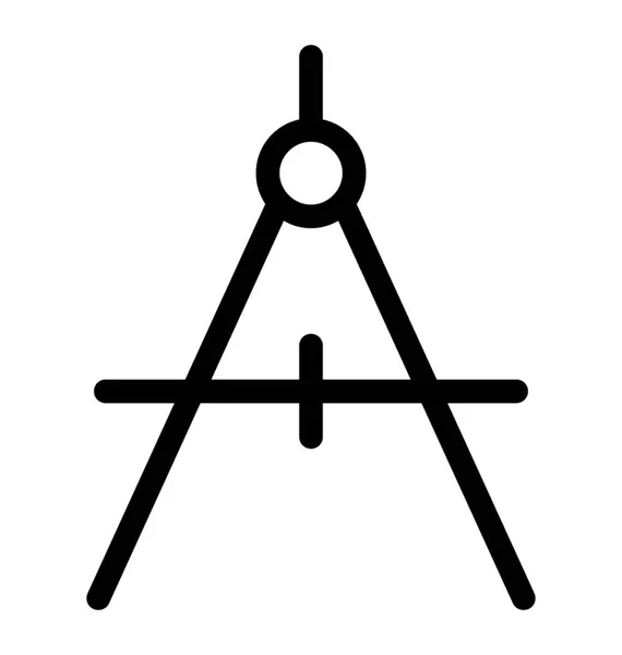 Icône vectorielle de ligne de compas — Image vectorielle