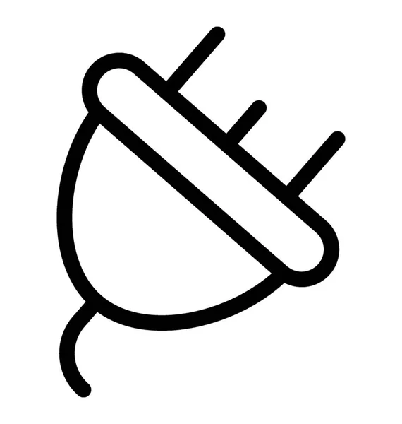 Línea de enchufe vector icono — Archivo Imágenes Vectoriales