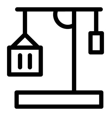 Kule Vinç satırı vektör simgesi