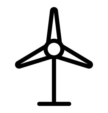 Yel değirmeni satırı vektör simgesi