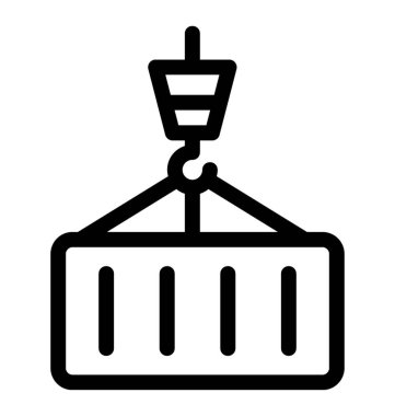 Konteyner satırı vektör simgesi