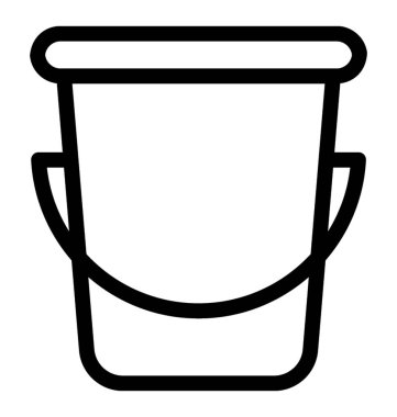 Kova çizgi vektör simgesi