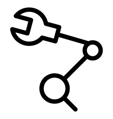 İngiliz anahtarı satırı vektör simgesi