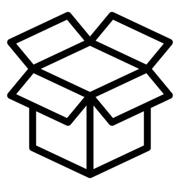 Aç kutusuna satırı vektör simgesi