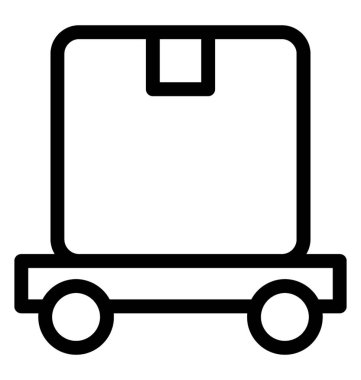 lojistik çizgi vektör simgesi