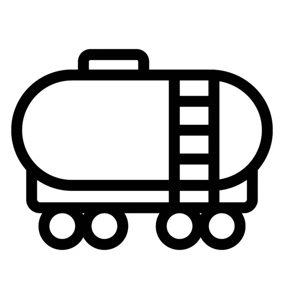 Ikon Vektor Garis Tanker - Stok Vektor