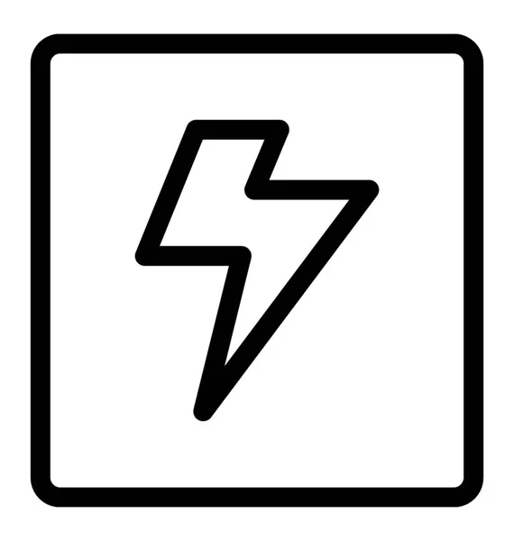 Electric Voltage Line Vector Icon — Stock Vector