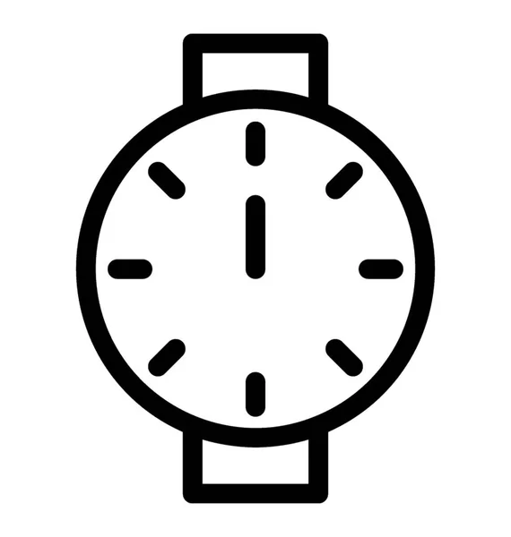 Linea di orologi icona vettoriale — Vettoriale Stock