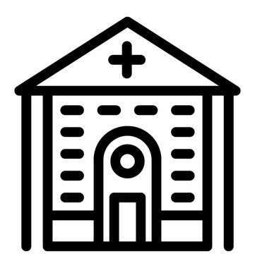 Hastane çizgisi vektör simgesi