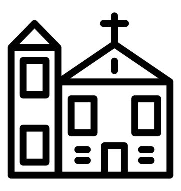 Kilise satırı vektör simgesi