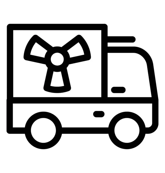 Eco Van lijn Vector Icon — Stockvector