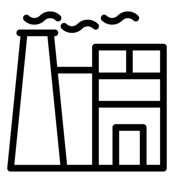 Ziegelturmlinie Vektor-Symbol — Stockvektor