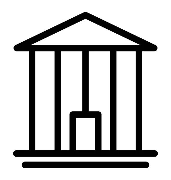 Icône vectorielle de ligne bancaire — Image vectorielle