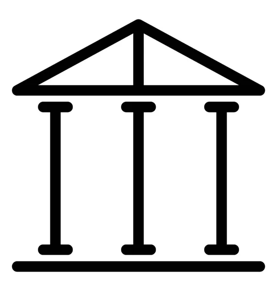Ikona wektora linii bankowej — Wektor stockowy