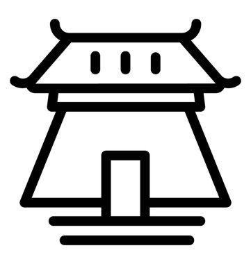 Çin satırı vektör simgesi