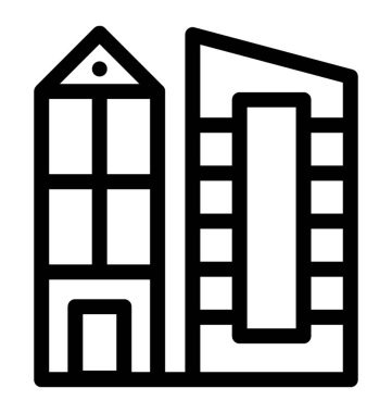 Otel hattı vektör simgesi