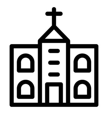 Kilise satırı vektör simgesi