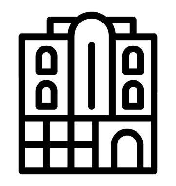 Otel hattı vektör simgesi