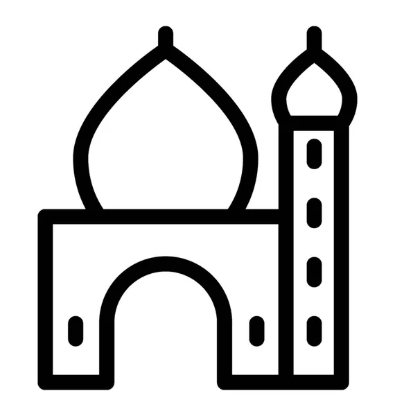 Linienvektorsymbol der Moschee — Stockvektor