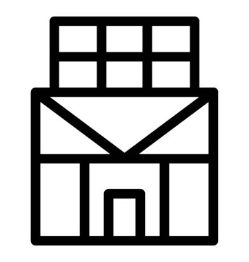 Otel hattı vektör simgesi