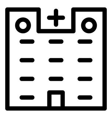 Hastane çizgisi vektör simgesi