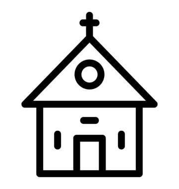 Kilise satırı vektör simgesi