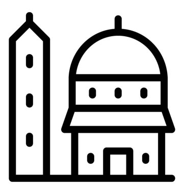 Müze satırı vektör simgesi