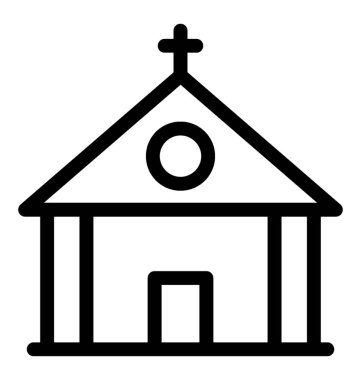 Kilise satırı vektör simgesi
