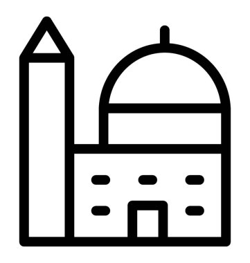 Cami satırı vektör simgesi