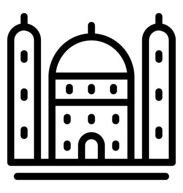 Cami satırı vektör simgesi