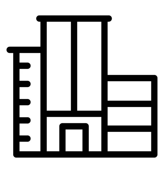 Hotel lijn vector pictogram — Stockvector