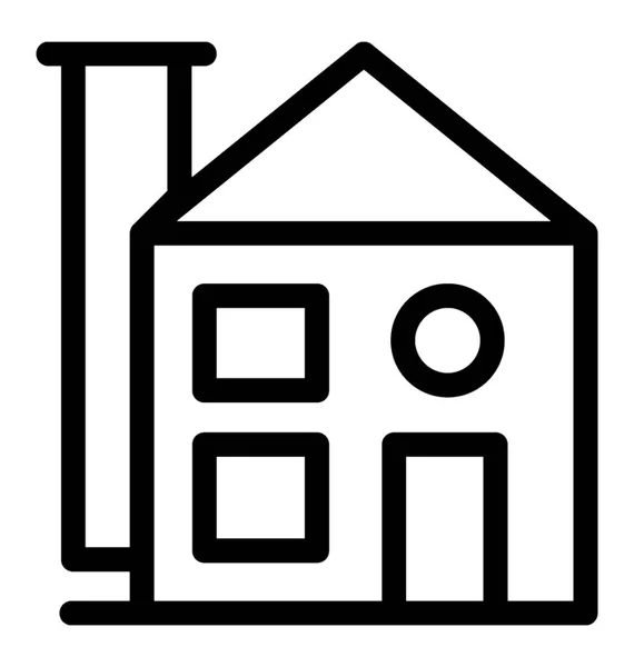 Linea della casa icona vettoriale — Vettoriale Stock