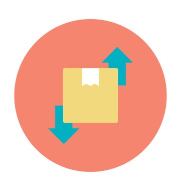 Teslimat kutusu vektör çizim renkli