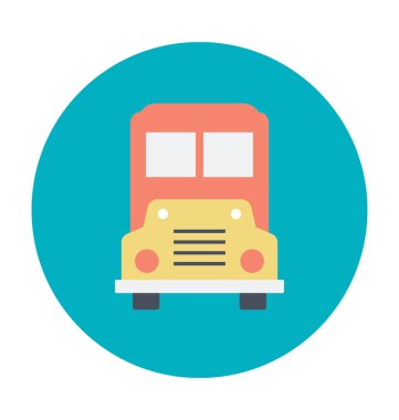 Kargo kamyonu renkli vektör simgesi