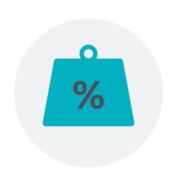 Kettlebell renkli vektör simgesi 