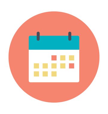 Renkli vektör çizim takvimi