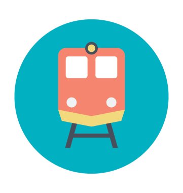 Kargo tren renkli vektör simgesi