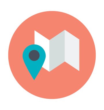 GPS renkli vektör çizim