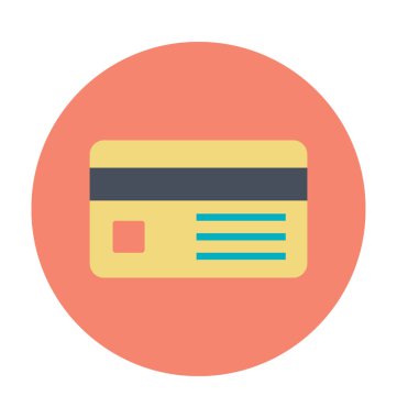 Kredi kartı renkli vektör simgesi