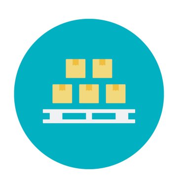 Konveyör bant renkli vektör simgesi